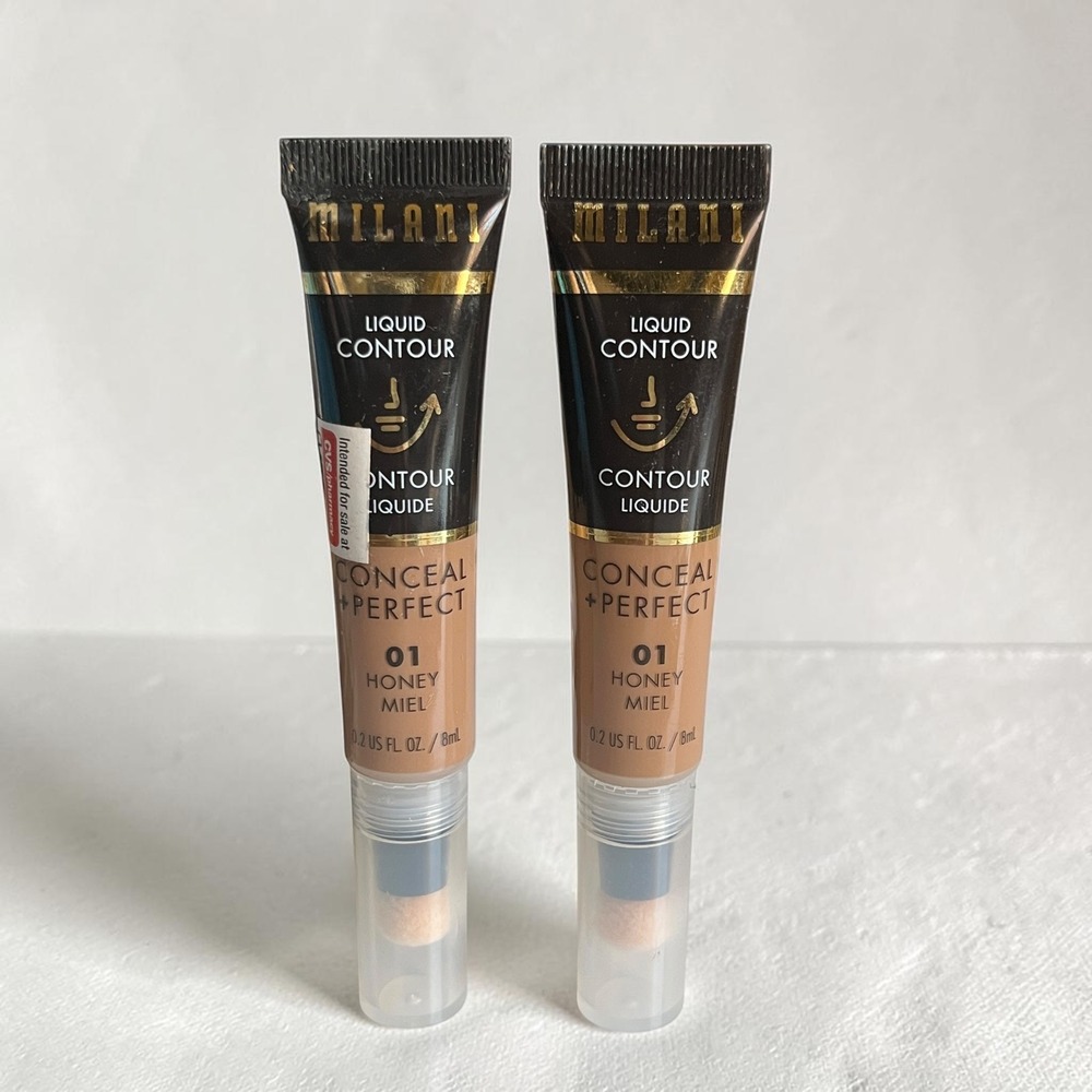 Milani Conceal + Perfect Liquid Contour 0.2oz 01 Honey Blendable Cream 2 Pack